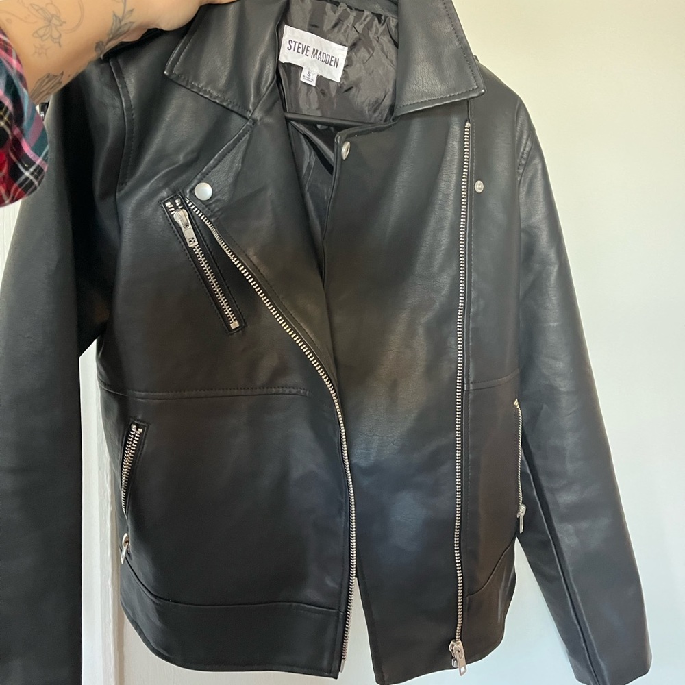 Steve Madden Leather Jacket Size S